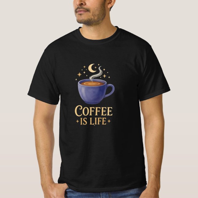 T-Shirt Café Est La Vie (Devant)