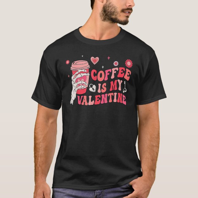 T-shirt Café Est Mes Valentines Funny Valentines Jour Café (Devant)
