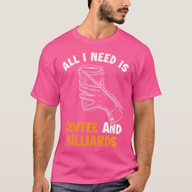 T-shirt Café Et Billard Balls Billard Billard Billard Joue (Devant)