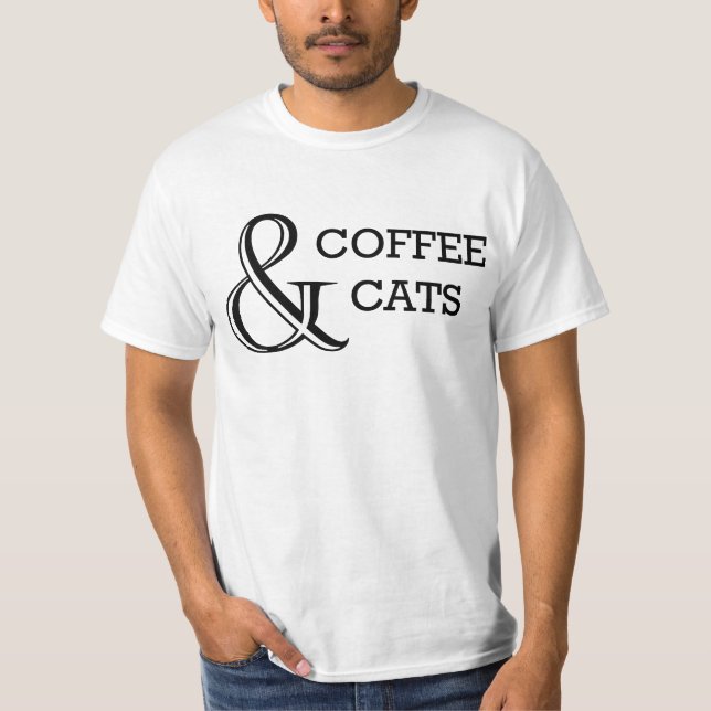 T-shirt Café et chats (Devant)