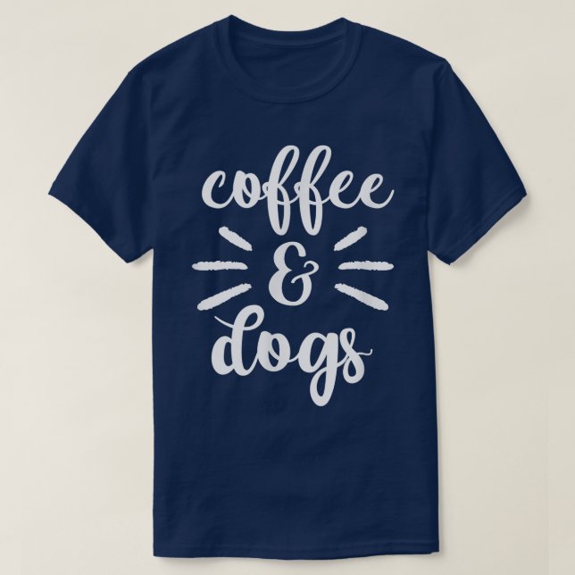 T-shirt Café Et Chiens Joli Drôle Tee Graphique Drôle Pour (Design devant)
