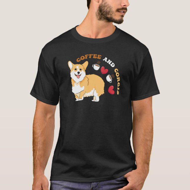T-shirt Café Et Corgis (Devant)