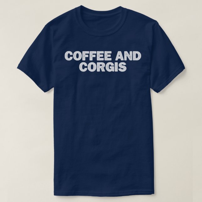 T-shirt Café Et Corgis Mini cool Drôle (Design devant)