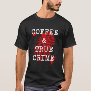 T-shirt Café et crime authentique empreintes digitales Cri