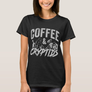 T-shirt Café et cristaux - Bigfoot, Mothman, Nessie, Al