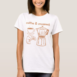 T-shirt Café et Croissant
