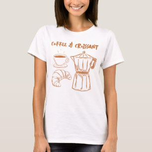 T-shirt Café et Croissant