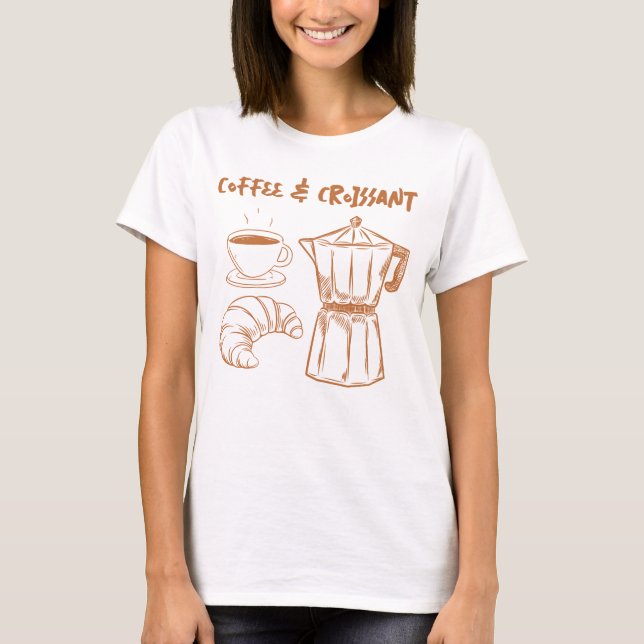 T-shirt Café et Croissant (Devant)