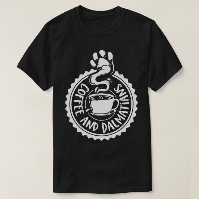 T-shirt Café et Dalmatiens Dalmatie (Design devant)