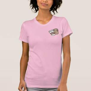 T-shirt Café et fentes personnalisés