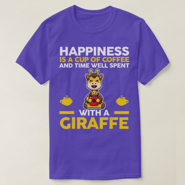 T-shirt Café et Giraffes (Design devant)