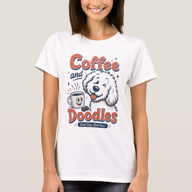 T-shirt Café et Gribouillages (Devant)