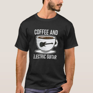 T-shirt Café et guitare électrique