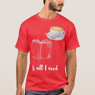 T-shirt Café et livre Café Unissex Hommes amp Femmes