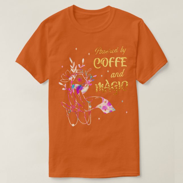 T-shirt Café Et Magique Wiccan Goth Witch (Design devant)