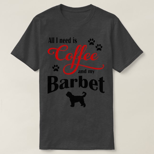 T-shirt Café et mon Barbet (Design devant)