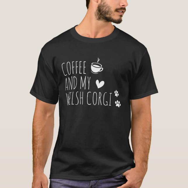 T-shirt Café Et Mon Corgi Gallois (Devant)