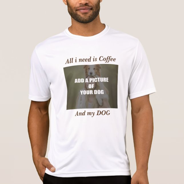 T-shirt Café et mon Oreiller de chien (Devant)