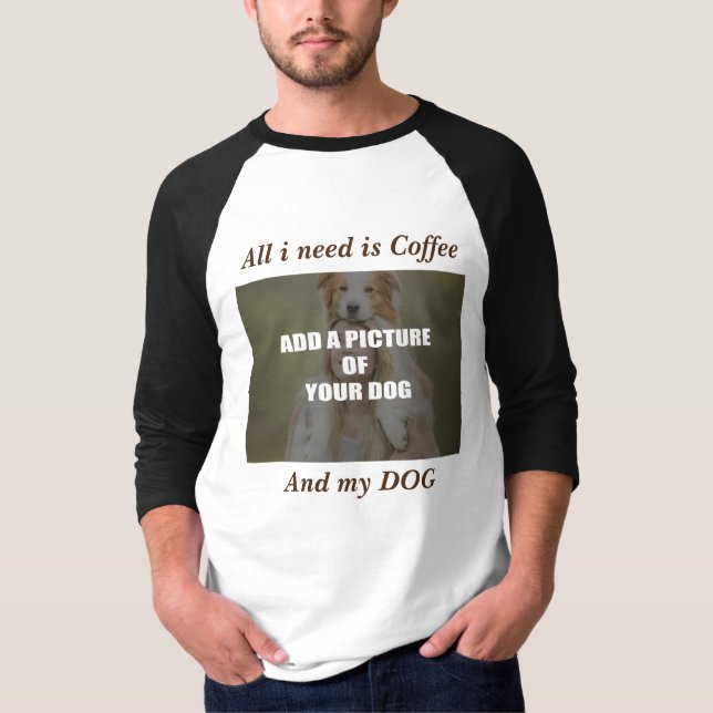 T-shirt Café et mon Oreiller de chien (Devant)