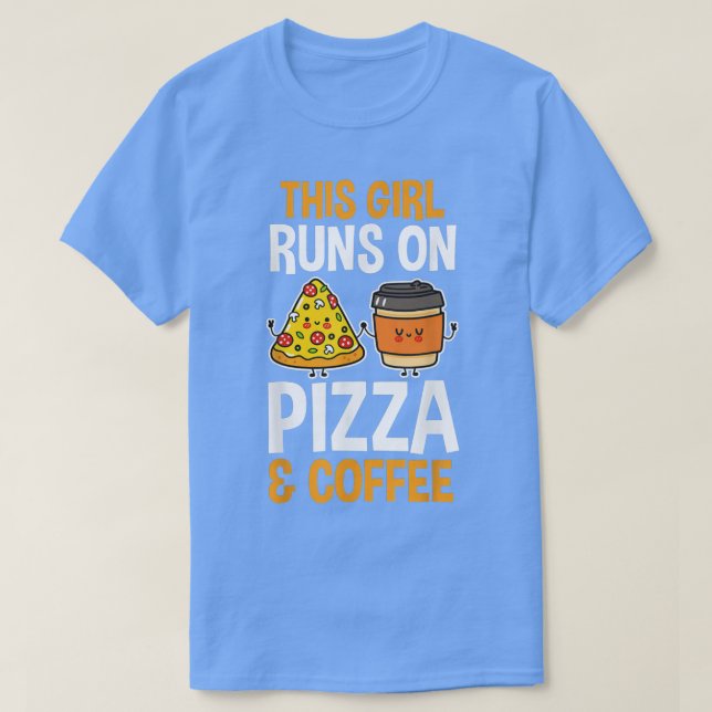 T-shirt café et pizza (Design devant)