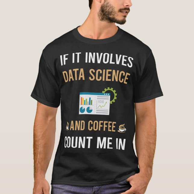 T-shirt Café et science des données (Devant)