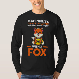 T-shirt Café Et Temps Passé Avec Un Renard