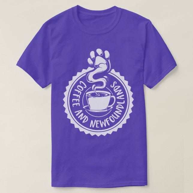 T-shirt Café et Terre-Neuve Terre-Neuve (Design devant)