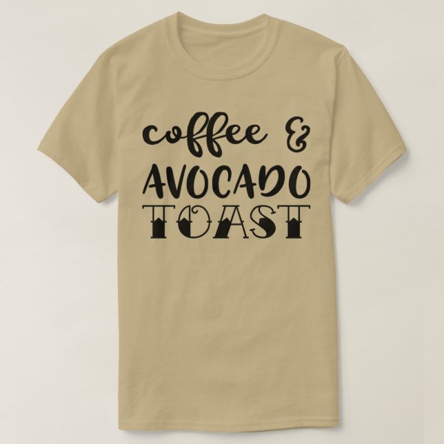T-shirt Café Et Toast Avocado (Design devant)