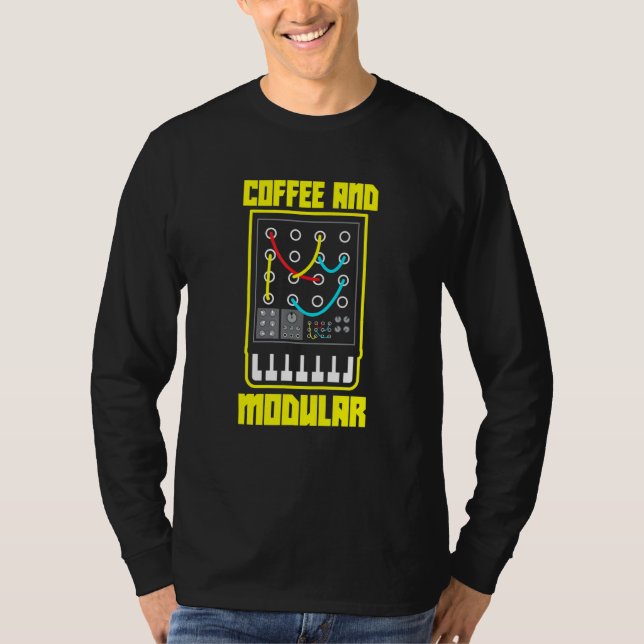 T-shirt Café Et Vie Modulaire Wellenform Synth Nerd Synt (Devant)