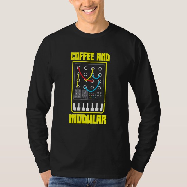 T-shirt Café Et Vie Modulaire Wellenform Synth Nerd Synt (Devant)