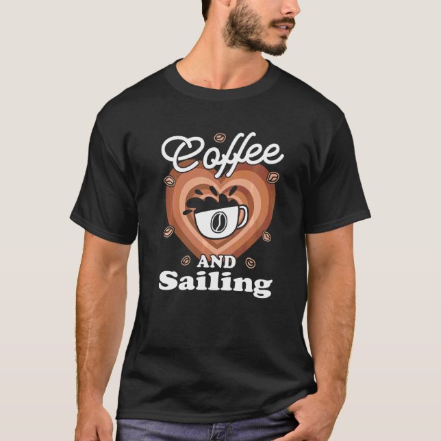 T-shirt Café et voile (Devant)