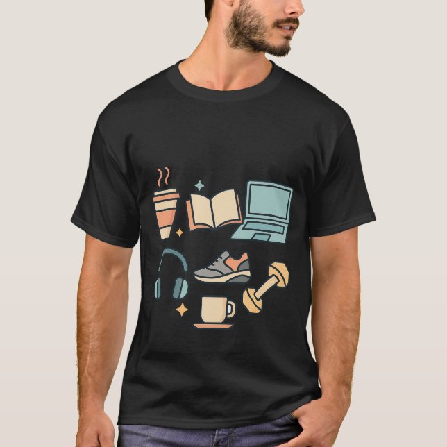 T-shirt Café, étude, condition physique et travail - Style