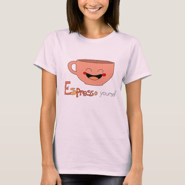 T-shirt Café express vous-même (Devant)