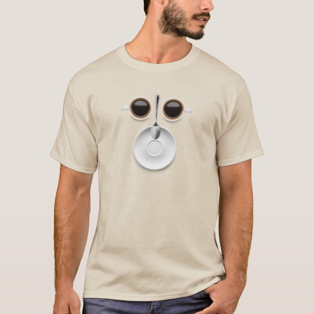 T-shirt Café face deux tasses de café (Devant)