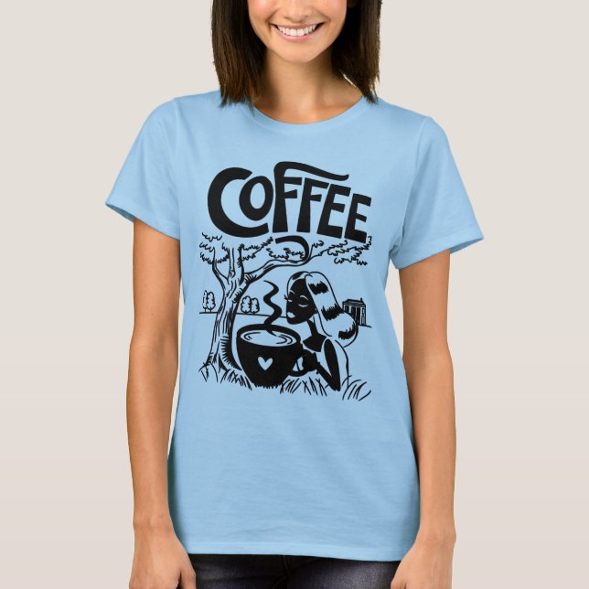 T-shirt Café Girl (Devant)