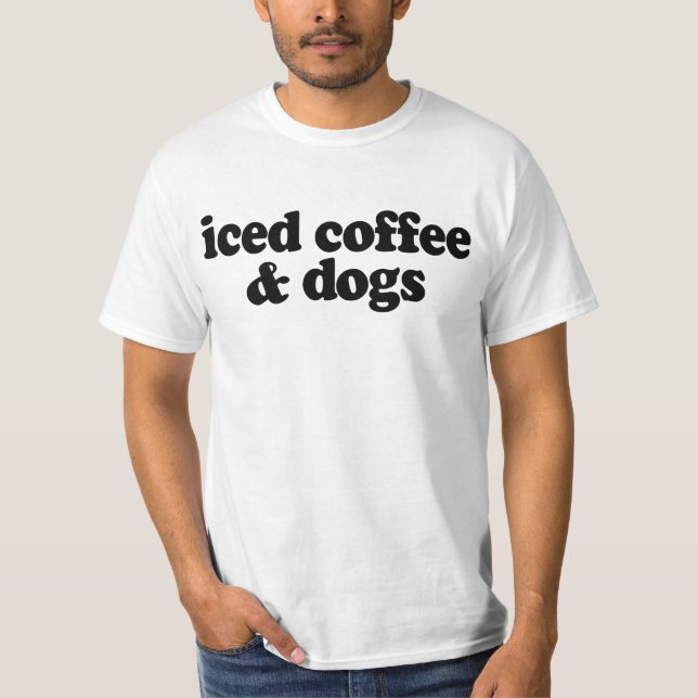 T-shirt Café Glacé Et Chiens (Devant)