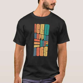 T-shirt Café glacé et Chiens Caféine Boisson Caféine Coffe