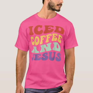 T-shirt Café glacé et Jésus rétro Chrétien vintage Femmes