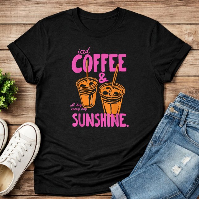 T-shirt Café Glacé Et Soleil Été Drôle (Créateur téléchargé)