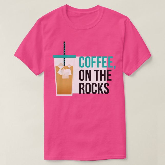 T-shirt Café Glacé Sur Les Rochers (Design devant)