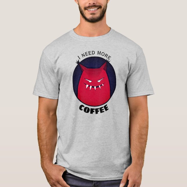 T-shirt Café gothique Créature maléfique Halloween Café (Devant)