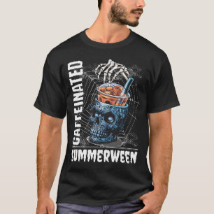 T-shirt Café Halloween d'été Cafféiné Squelette