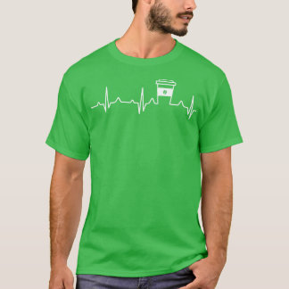 T-shirt Café Heartbeat Café Cup Amateurs de caféine