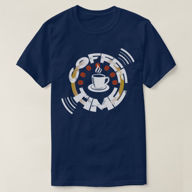 T-shirt Café Heure Café Amant Cadeau Café Cadeau Café Café (Design devant)