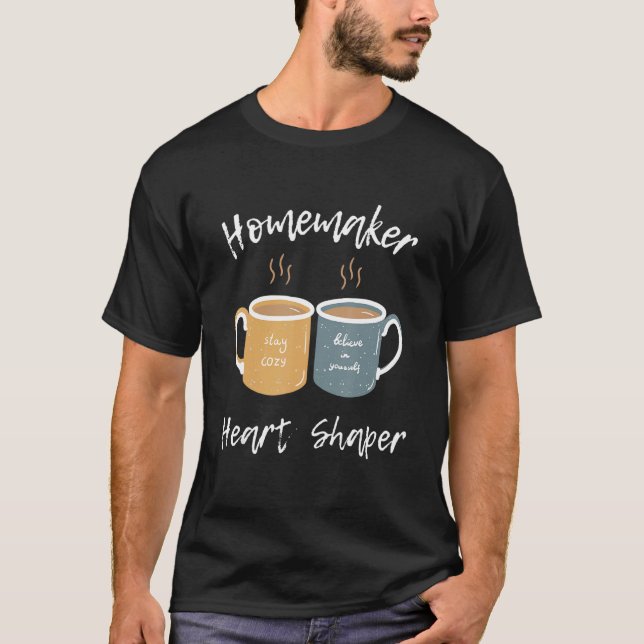 T-SHIRT CAFÉ HYGGE, FORME CARDIAQUE MAISON (Devant)