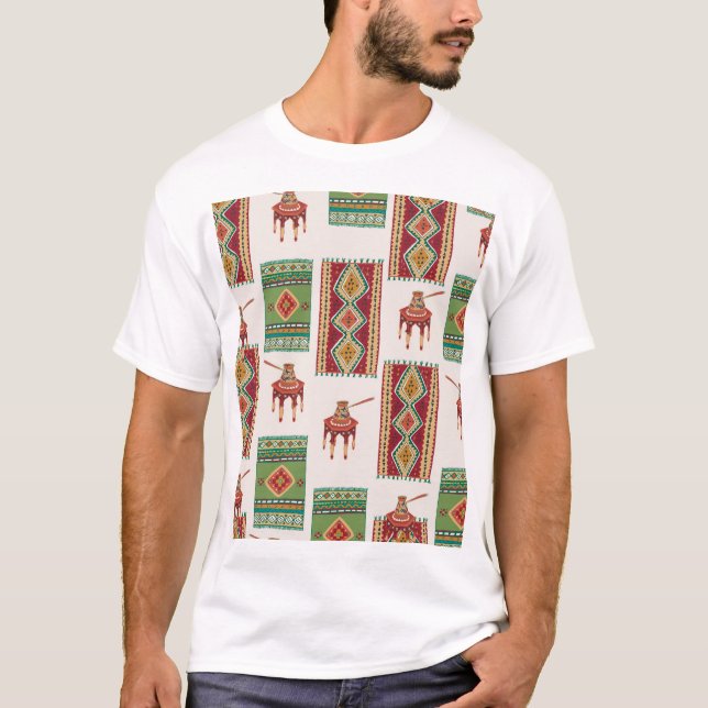 T-shirt Café Istanbul Tapis : Motif Vintage (Devant)