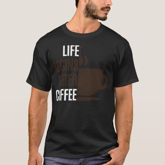 T-shirt Café j'aime café junkie café (Devant)