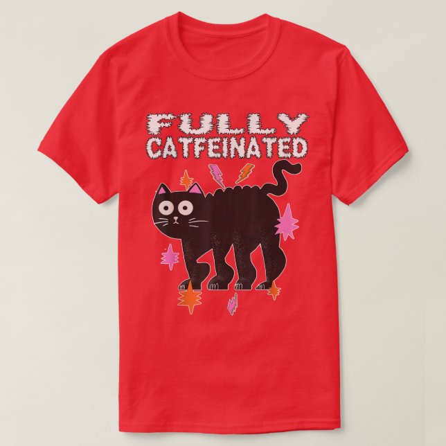 T-shirt Café Kitty Kat Kitten Caffiné Java Cat F (Design devant)