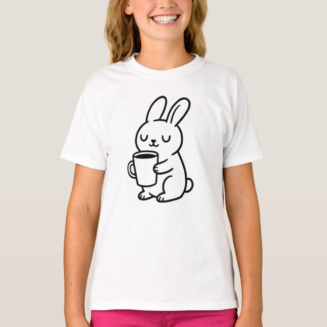 T-shirt Café Lapin Cozy Doodle (Devant)