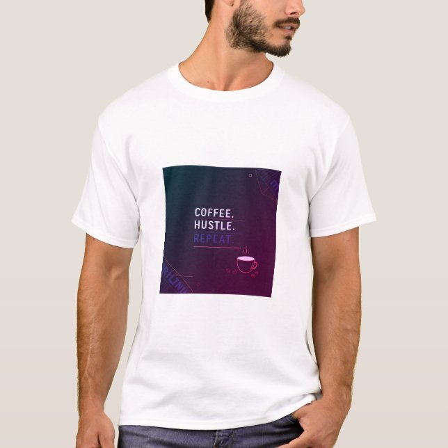T-SHIRT CAFÉ. LE POIGNON. RECOMMENCER (Devant)